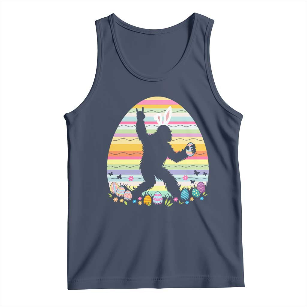 Funny Bigfot Easter Tank Top Sasquatch Rock On Rabbit
