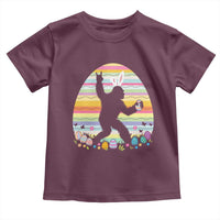 Funny Bigfot Easter Toddler T Shirt Sasquatch Rock On Rabbit