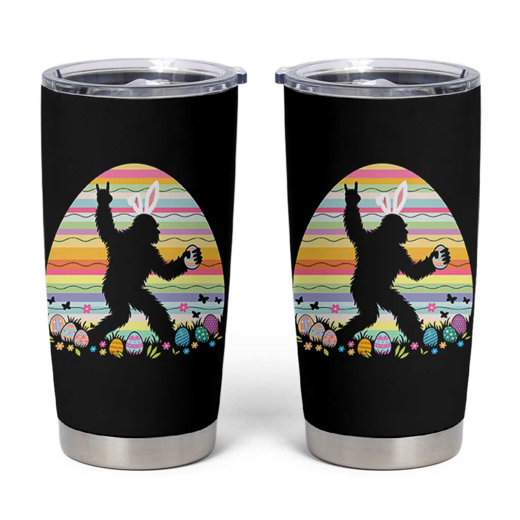 Funny Bigfot Easter Tumbler Cup Sasquatch Rock On Rabbit