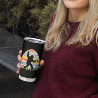 Funny Bigfot Easter Tumbler Cup Sasquatch Rock On Rabbit