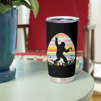 Funny Bigfot Easter Tumbler Cup Sasquatch Rock On Rabbit
