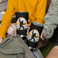 Funny Bigfot Easter Tumbler Cup Sasquatch Rock On Rabbit