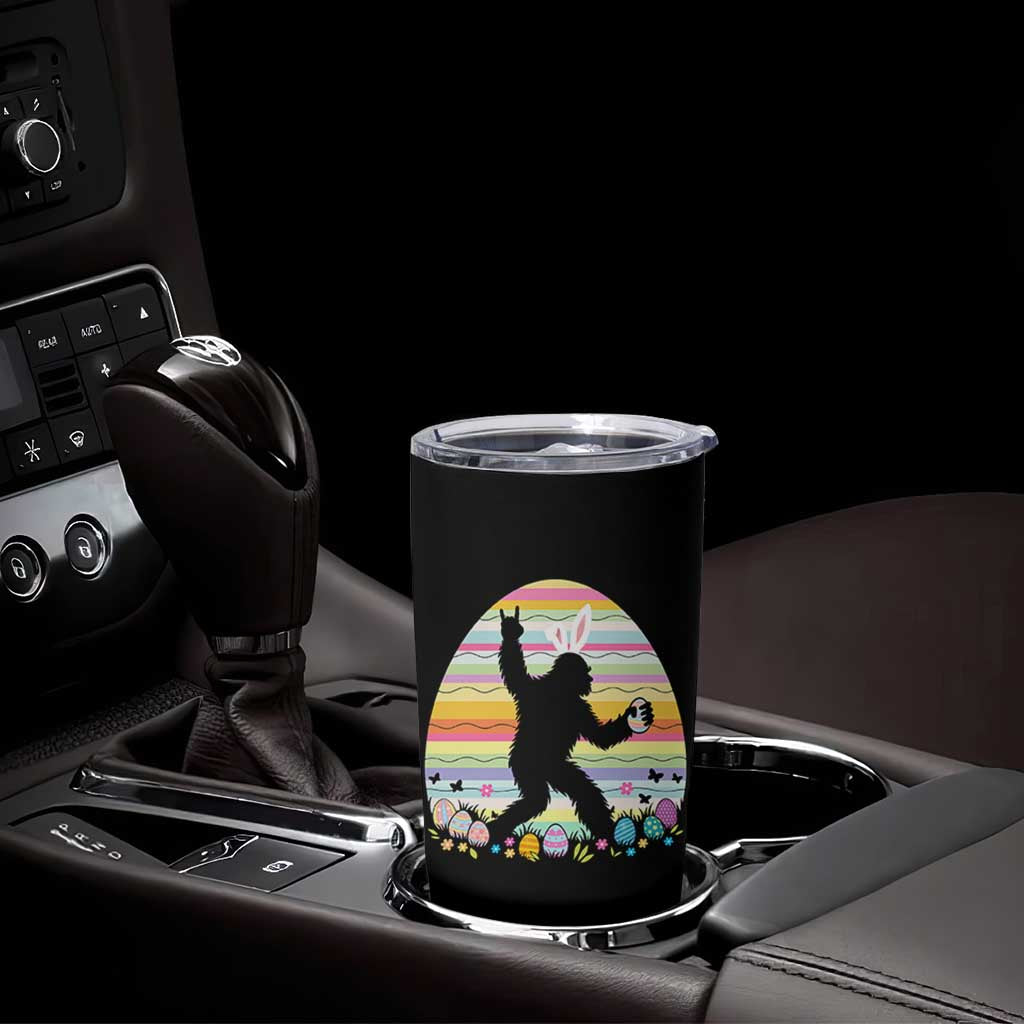 Funny Bigfot Easter Tumbler Cup Sasquatch Rock On Rabbit