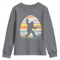 Funny Bigfot Easter Youth Sweatshirt Sasquatch Rock On Rabbit