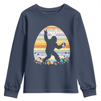 Funny Bigfot Easter Youth Sweatshirt Sasquatch Rock On Rabbit