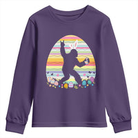 Funny Bigfot Easter Youth Sweatshirt Sasquatch Rock On Rabbit