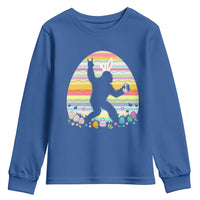 Funny Bigfot Easter Youth Sweatshirt Sasquatch Rock On Rabbit