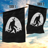 Funny Bigfot Easter Garden Flag Sasquatch Rabbit Night Stroll Moon Egg