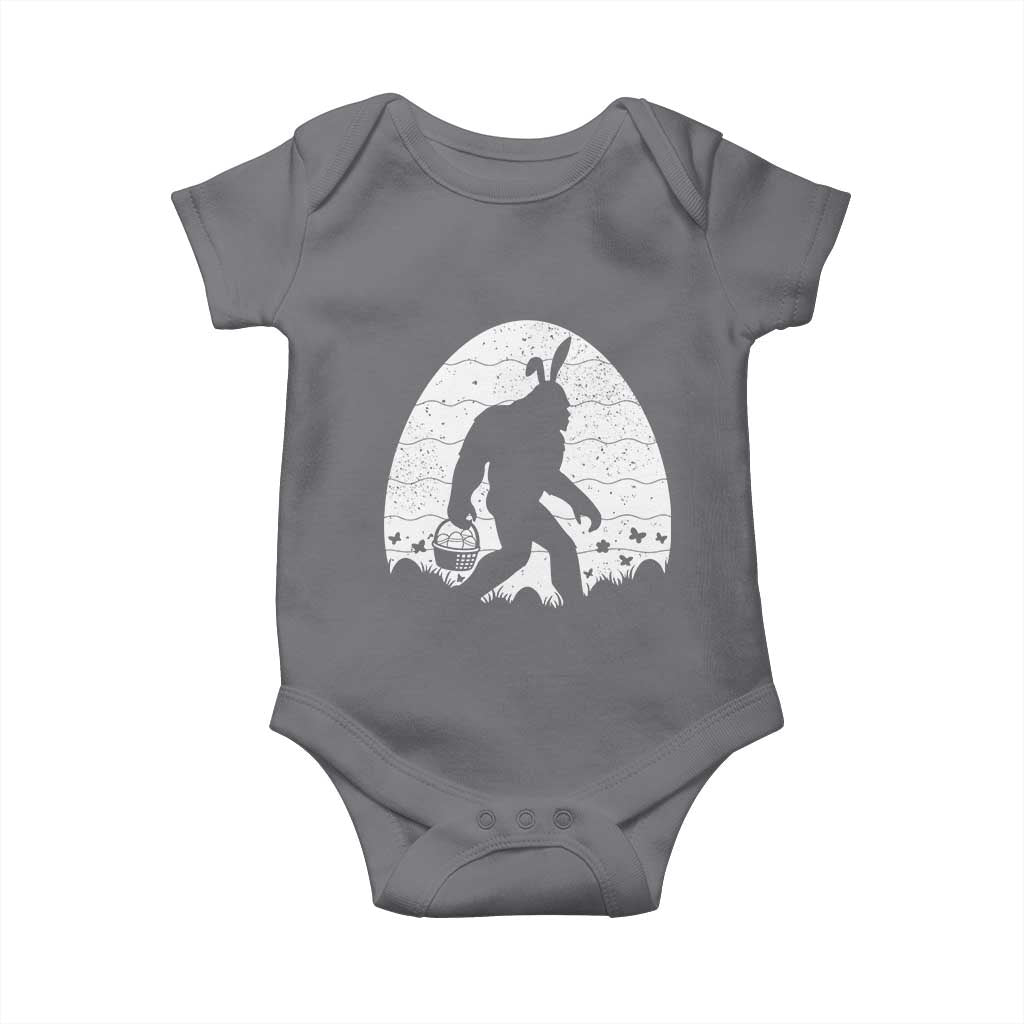 Funny Bigfot Easter Baby Onesie Sasquatch Rabbit Night Stroll Moon Egg