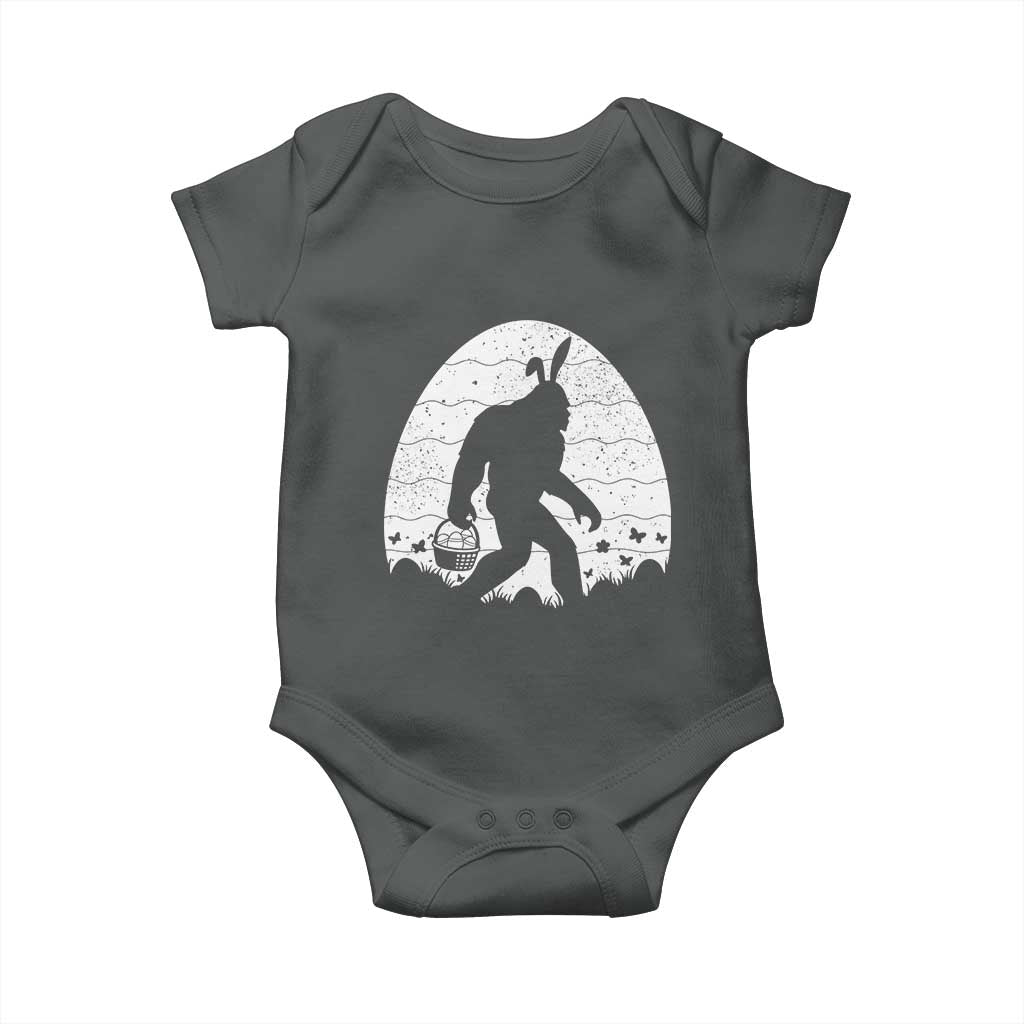 Funny Bigfot Easter Baby Onesie Sasquatch Rabbit Night Stroll Moon Egg