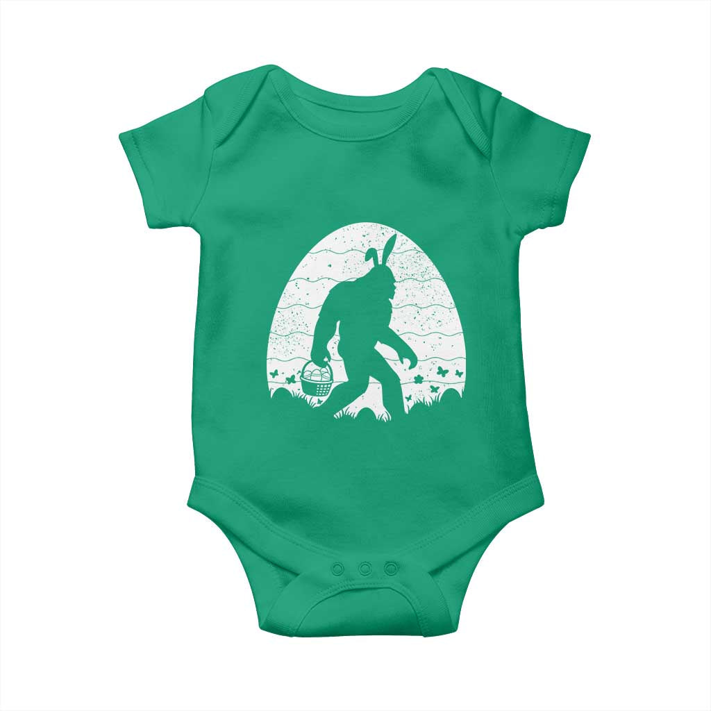 Funny Bigfot Easter Baby Onesie Sasquatch Rabbit Night Stroll Moon Egg