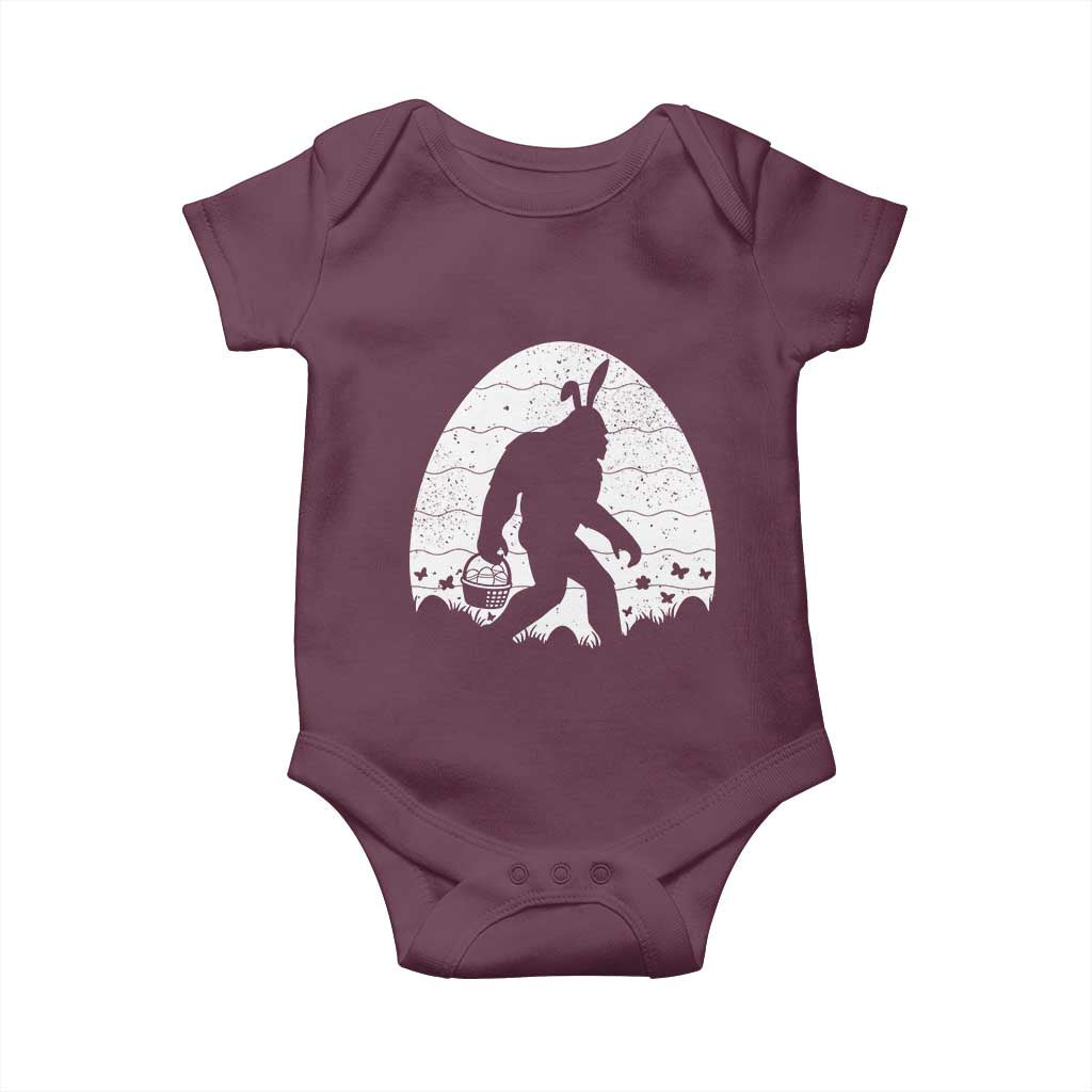 Funny Bigfot Easter Baby Onesie Sasquatch Rabbit Night Stroll Moon Egg