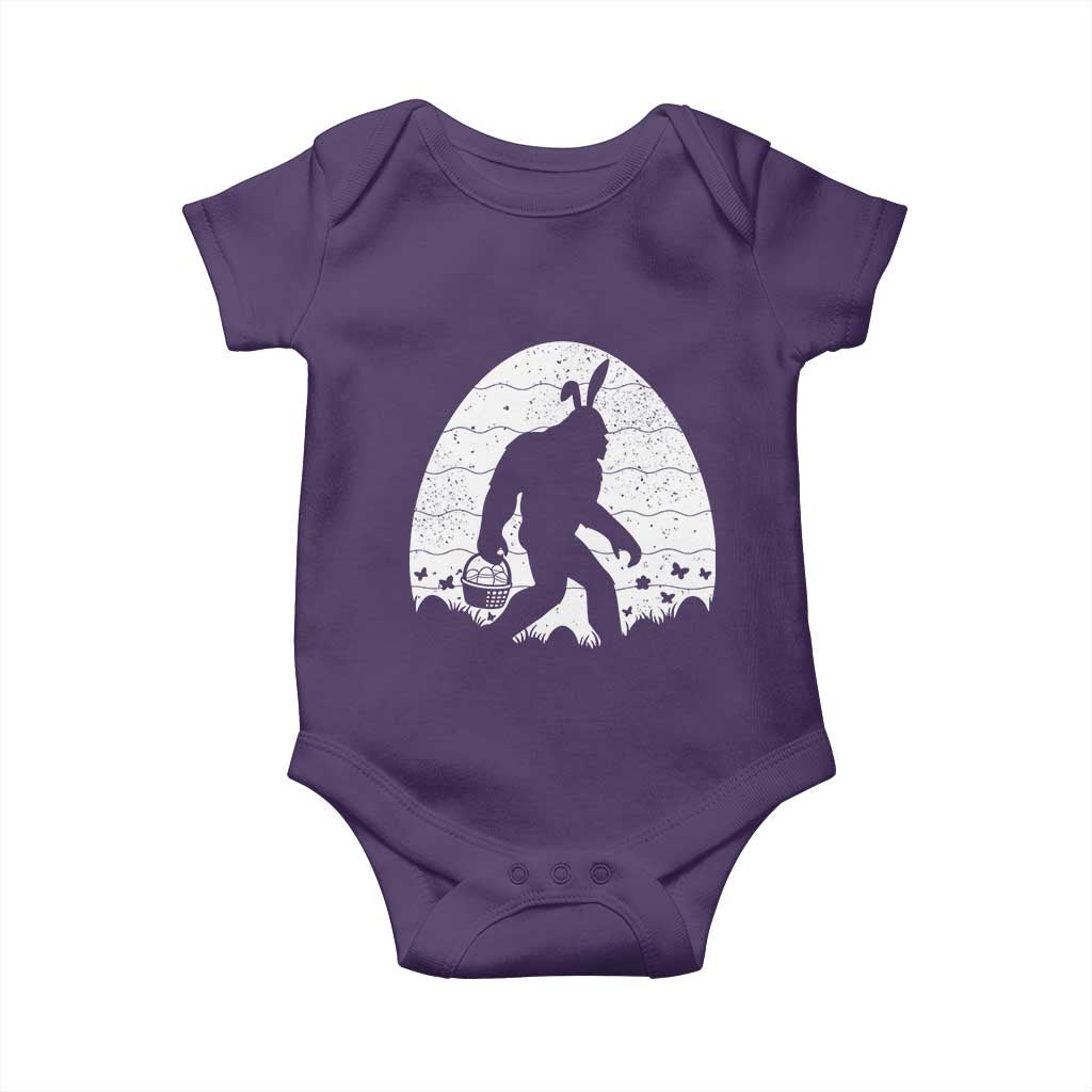 Funny Bigfot Easter Baby Onesie Sasquatch Rabbit Night Stroll Moon Egg