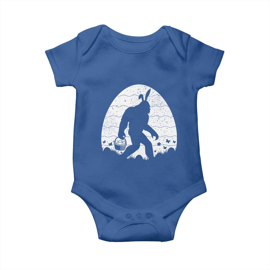 Funny Bigfot Easter Baby Onesie Sasquatch Rabbit Night Stroll Moon Egg