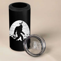 Funny Bigfot Easter 4 in 1 Can Cooler Tumbler Sasquatch Rabbit Night Stroll Moon Egg