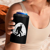 Funny Bigfot Easter 4 in 1 Can Cooler Tumbler Sasquatch Rabbit Night Stroll Moon Egg