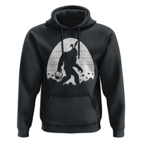 Funny Bigfot Easter Hoodie Sasquatch Rabbit Night Stroll Moon Egg