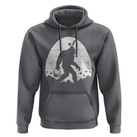 Funny Bigfot Easter Hoodie Sasquatch Rabbit Night Stroll Moon Egg