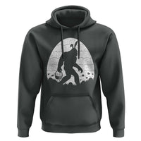 Funny Bigfot Easter Hoodie Sasquatch Rabbit Night Stroll Moon Egg