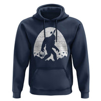 Funny Bigfot Easter Hoodie Sasquatch Rabbit Night Stroll Moon Egg