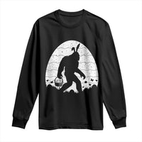 Funny Bigfot Easter Long Sleeve Shirt Sasquatch Rabbit Night Stroll Moon Egg