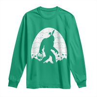 Funny Bigfot Easter Long Sleeve Shirt Sasquatch Rabbit Night Stroll Moon Egg