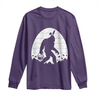 Funny Bigfot Easter Long Sleeve Shirt Sasquatch Rabbit Night Stroll Moon Egg