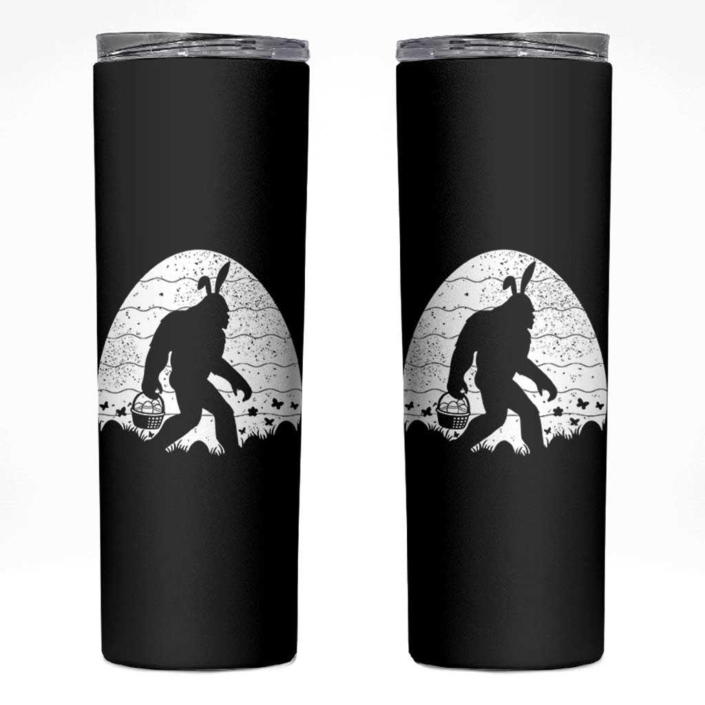 Funny Bigfot Easter Skinny Tumbler Sasquatch Rabbit Night Stroll Moon Egg
