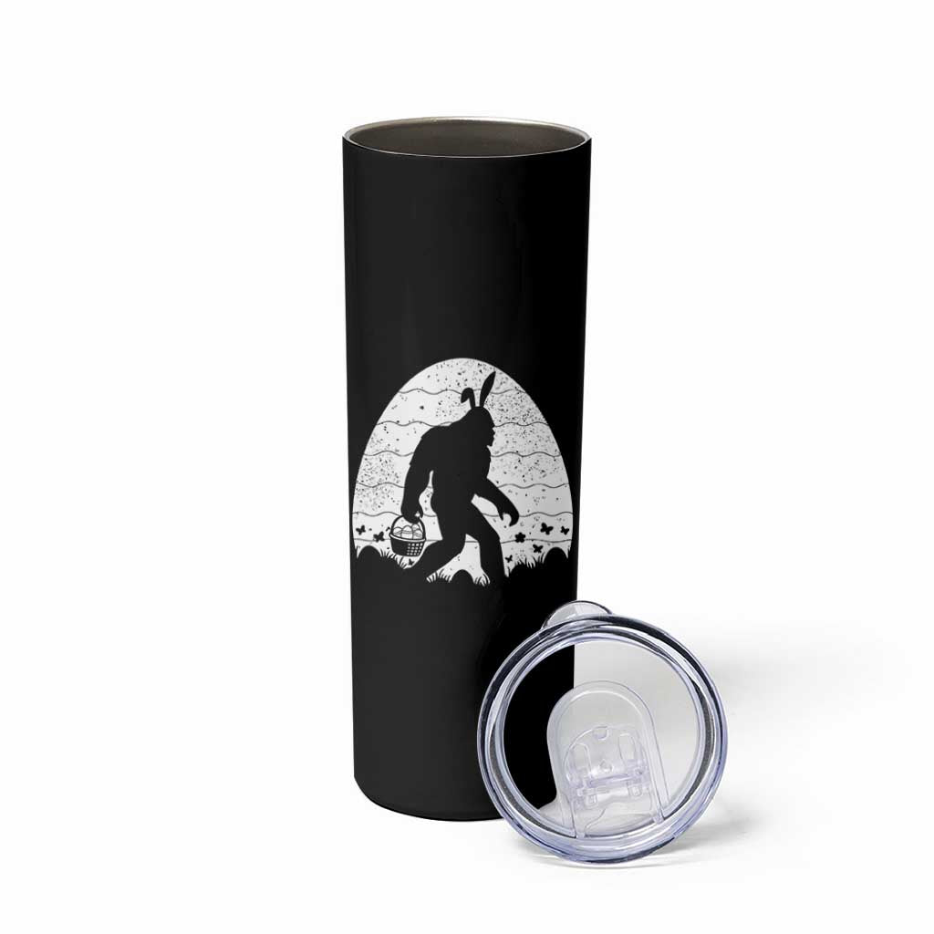 Funny Bigfot Easter Skinny Tumbler Sasquatch Rabbit Night Stroll Moon Egg