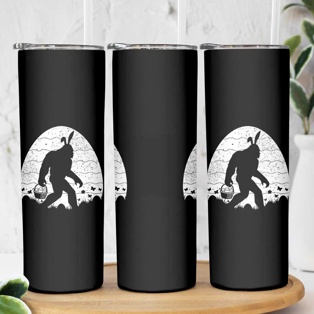 Funny Bigfot Easter Skinny Tumbler Sasquatch Rabbit Night Stroll Moon Egg