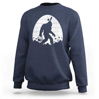 Funny Bigfot Easter Sweatshirt Sasquatch Rabbit Night Stroll Moon Egg