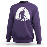 Funny Bigfot Easter Sweatshirt Sasquatch Rabbit Night Stroll Moon Egg