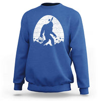 Funny Bigfot Easter Sweatshirt Sasquatch Rabbit Night Stroll Moon Egg