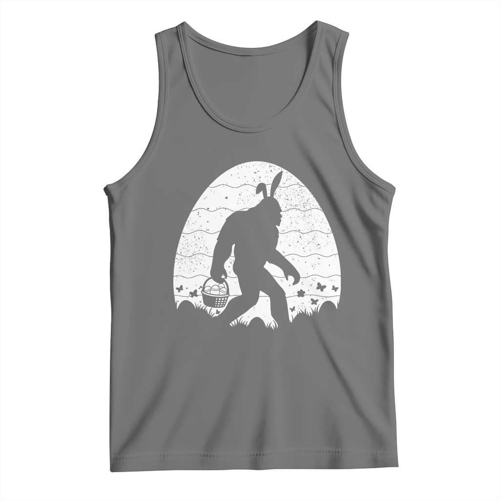 Funny Bigfot Easter Tank Top Sasquatch Rabbit Night Stroll Moon Egg