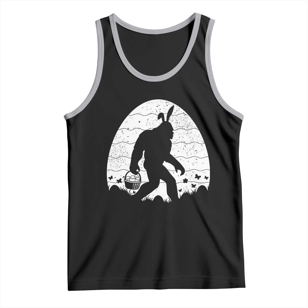 Funny Bigfot Easter Tank Top Sasquatch Rabbit Night Stroll Moon Egg