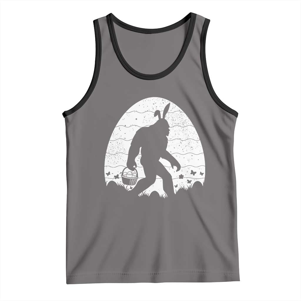 Funny Bigfot Easter Tank Top Sasquatch Rabbit Night Stroll Moon Egg