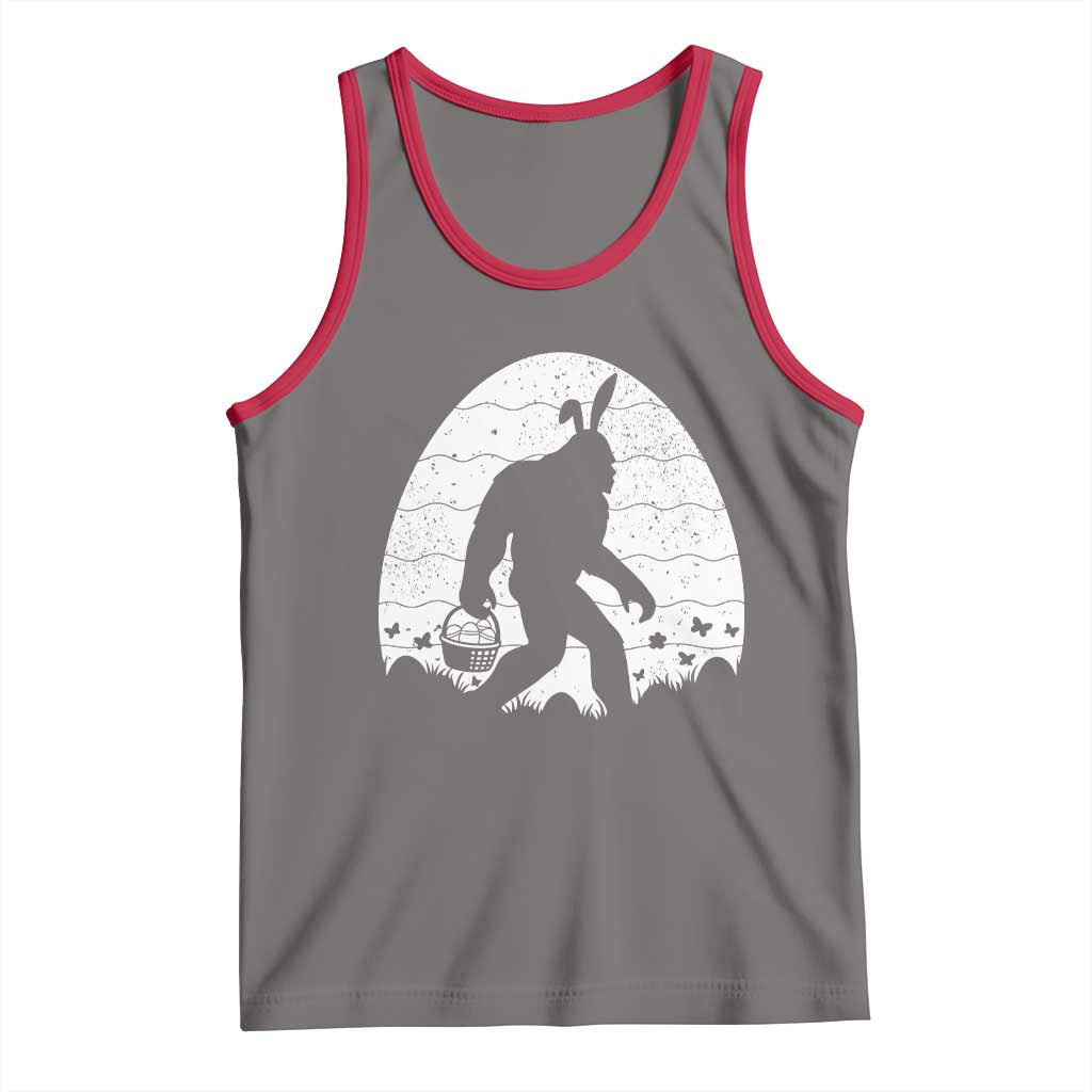 Funny Bigfot Easter Tank Top Sasquatch Rabbit Night Stroll Moon Egg