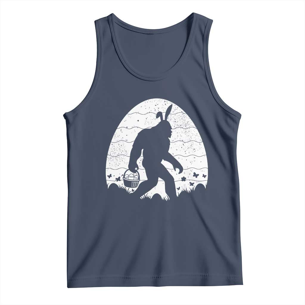 Funny Bigfot Easter Tank Top Sasquatch Rabbit Night Stroll Moon Egg