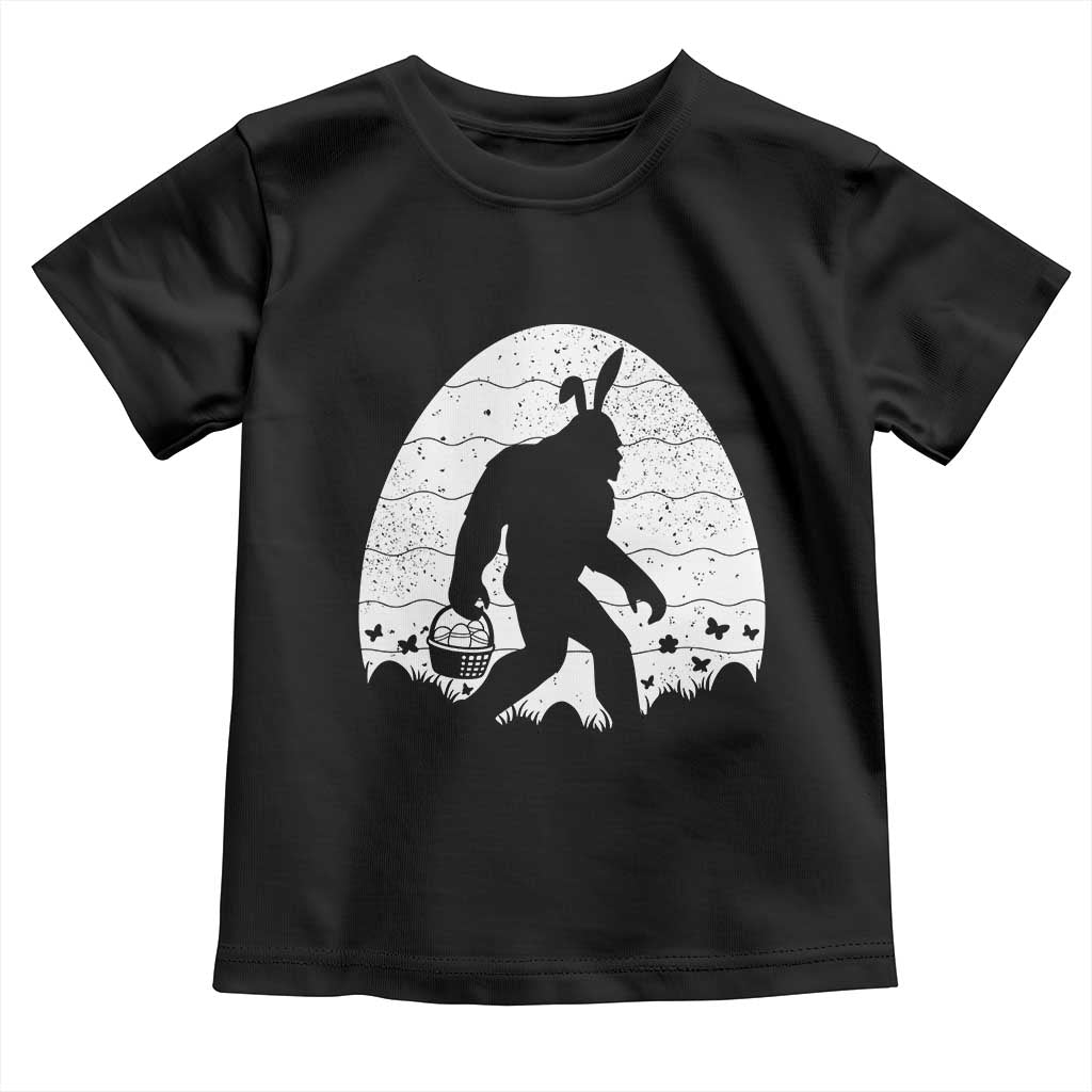 Funny Bigfot Easter Toddler T Shirt Sasquatch Rabbit Night Stroll Moon Egg