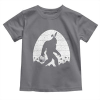 Funny Bigfot Easter Toddler T Shirt Sasquatch Rabbit Night Stroll Moon Egg