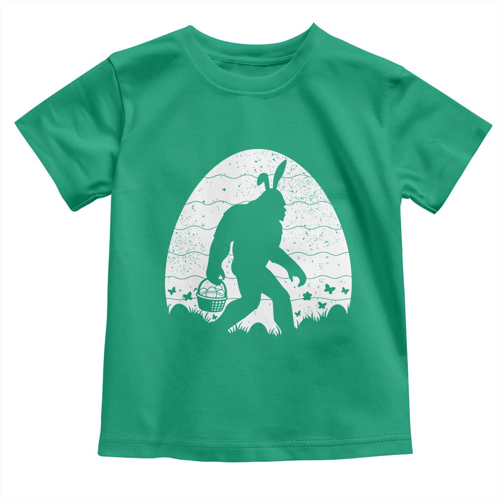 Funny Bigfot Easter Toddler T Shirt Sasquatch Rabbit Night Stroll Moon Egg