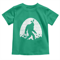 Funny Bigfot Easter Toddler T Shirt Sasquatch Rabbit Night Stroll Moon Egg