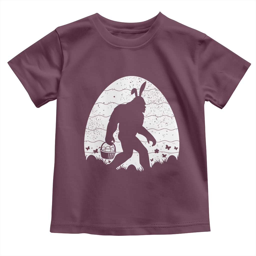 Funny Bigfot Easter Toddler T Shirt Sasquatch Rabbit Night Stroll Moon Egg