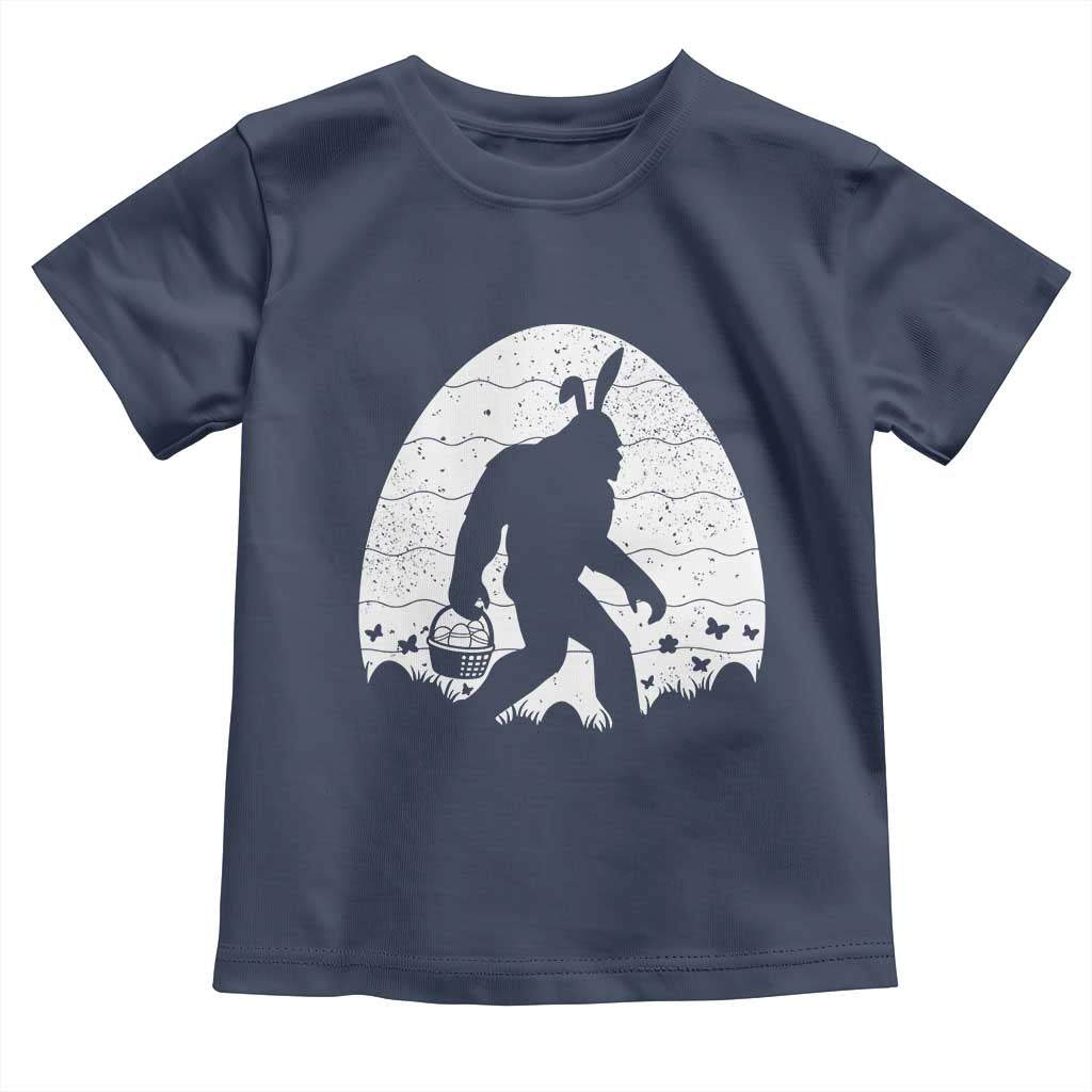 Funny Bigfot Easter Toddler T Shirt Sasquatch Rabbit Night Stroll Moon Egg