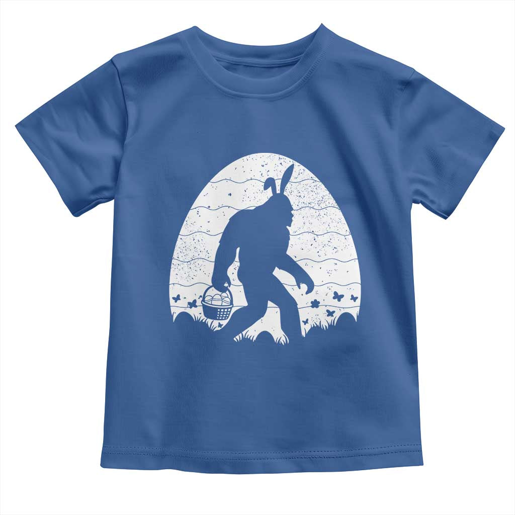 Funny Bigfot Easter Toddler T Shirt Sasquatch Rabbit Night Stroll Moon Egg