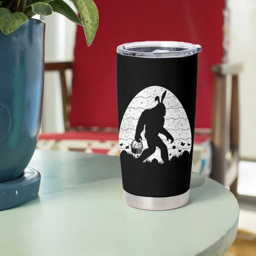 Funny Bigfot Easter Tumbler Cup Sasquatch Rabbit Night Stroll Moon Egg