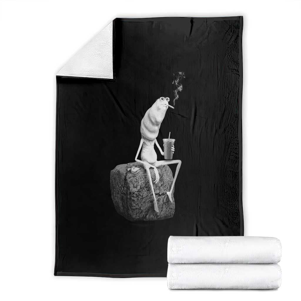 Marcus The Worm Diet Coke Throw Blanket Funny Drinking and Smoking Meme