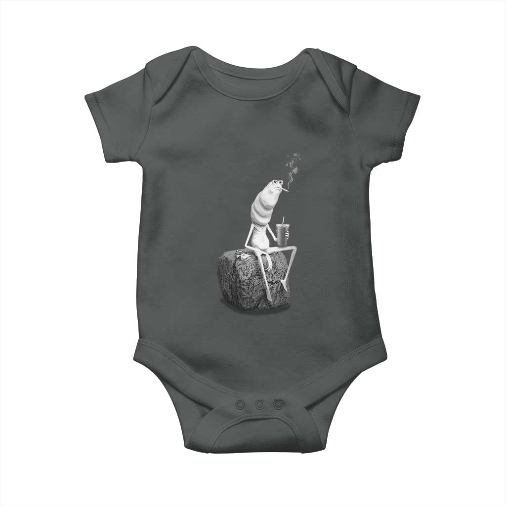 Marcus The Worm Diet Coke Baby Onesie Funny Drinking and Smoking Meme
