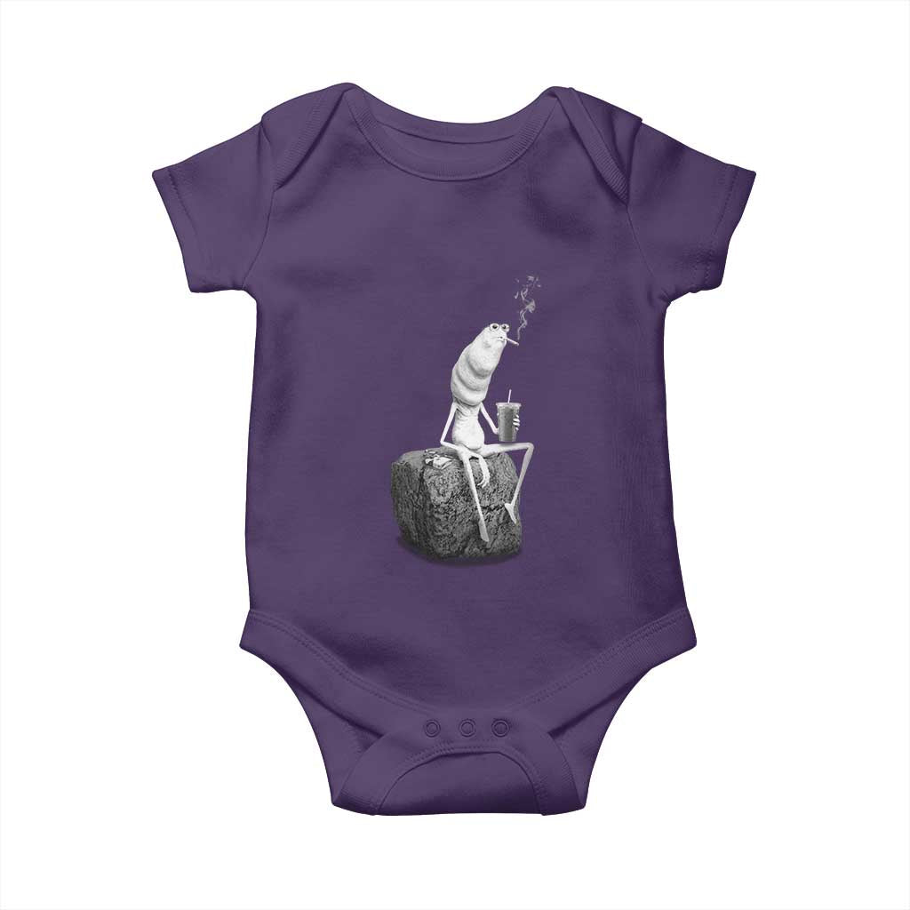Marcus The Worm Diet Coke Baby Onesie Funny Drinking and Smoking Meme