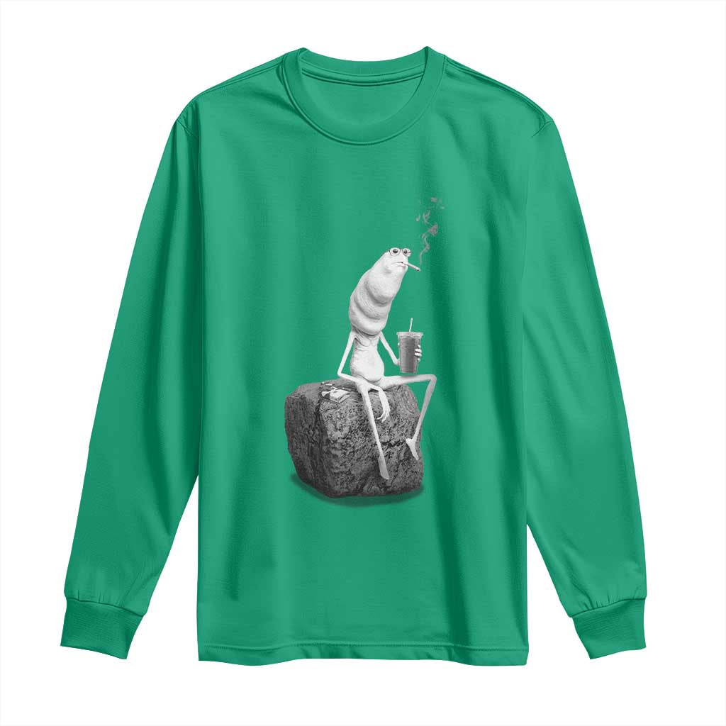 Marcus The Worm Diet Coke Long Sleeve Shirt Funny Drinking and Smoking Meme